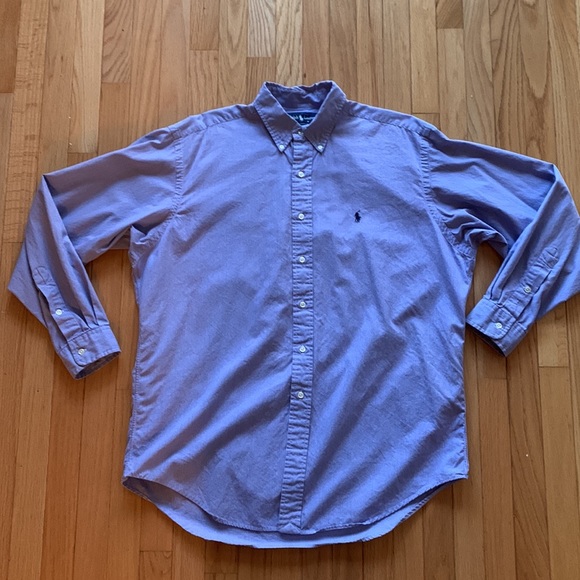 Ralph Lauren Blake Purple & White Button Down Shirt, L - Picture 8 of 9